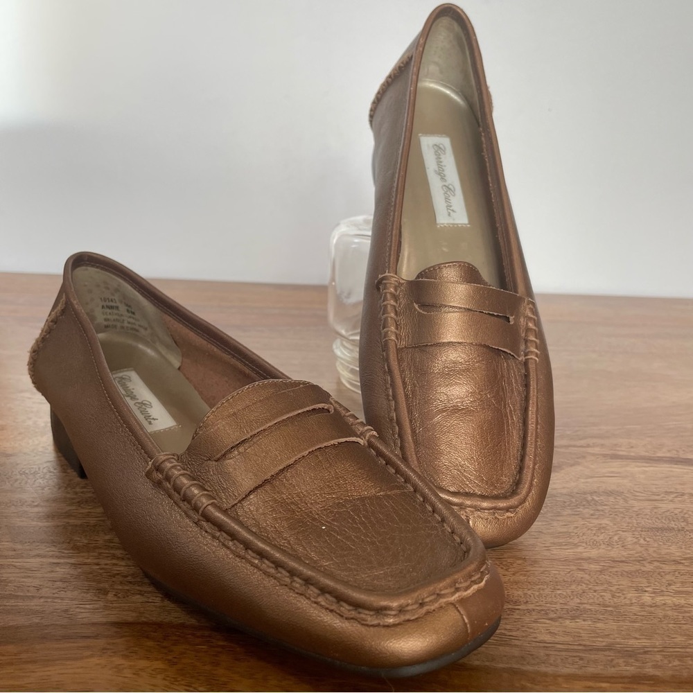 Carriage‎ Court Annie Opera Bronze Rose Gold Loafer sz 8
